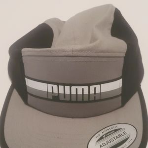 The authentic YUPOONG adjustable Puma hat. Black/Grey.  One size.